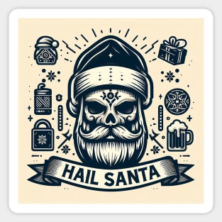 Hail Santa - Skull Sticker